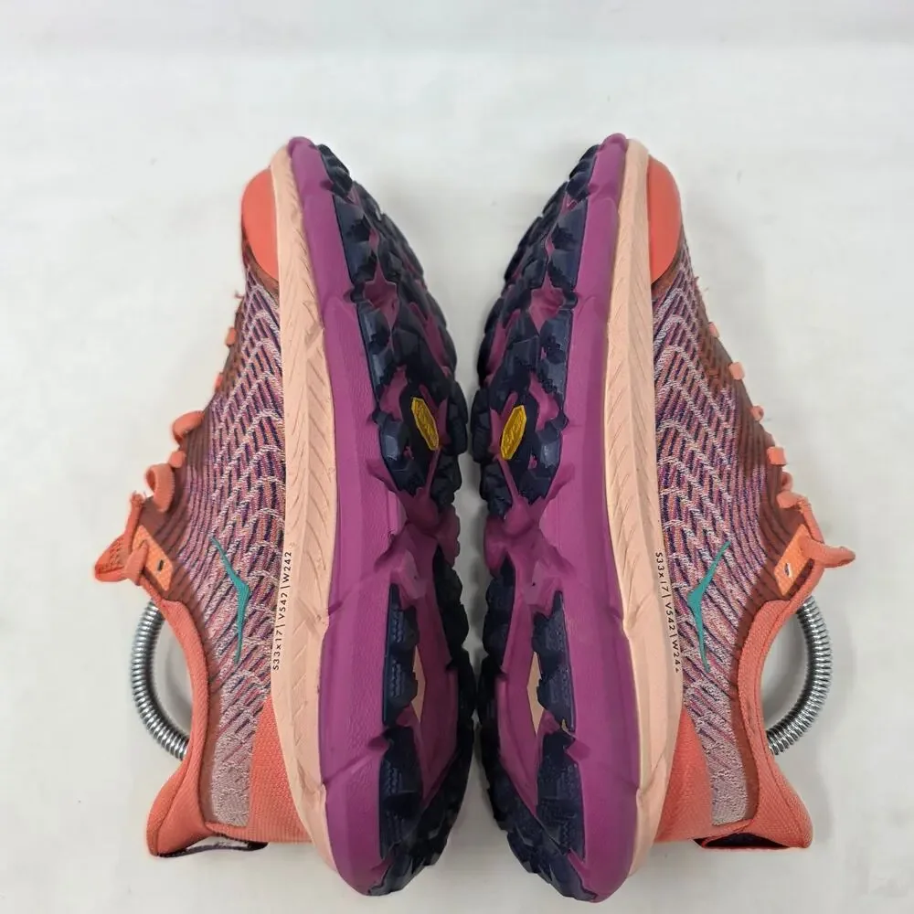 Hoka Mafate Speed 4 Papaya Real Teal Trail Running Shoes Women’s 5.5